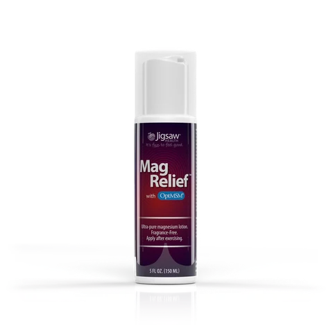 Official MagRelief magnesium lotion pump bottle